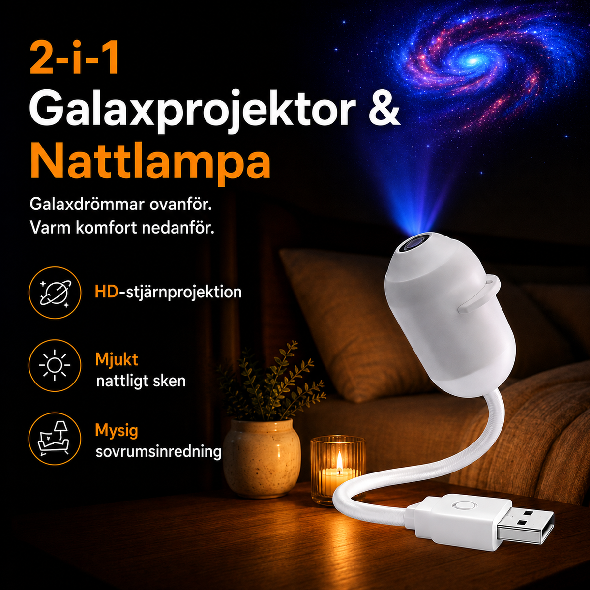 Lumoza projektor nattlampa